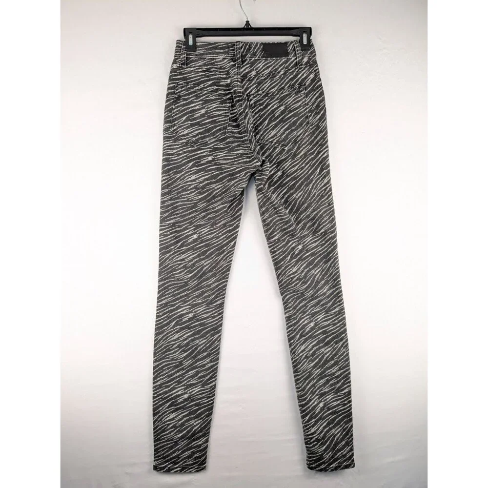 New Paige Jeans Womens‎ Size 25 Hoxton Ultra Skinny Black & White Zebra Print